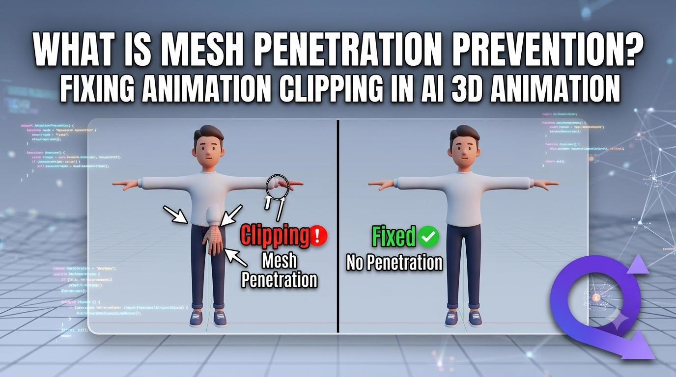 What Is Mesh Penetration Prevention? Fixing Animation Clipping in AI 3D Animation