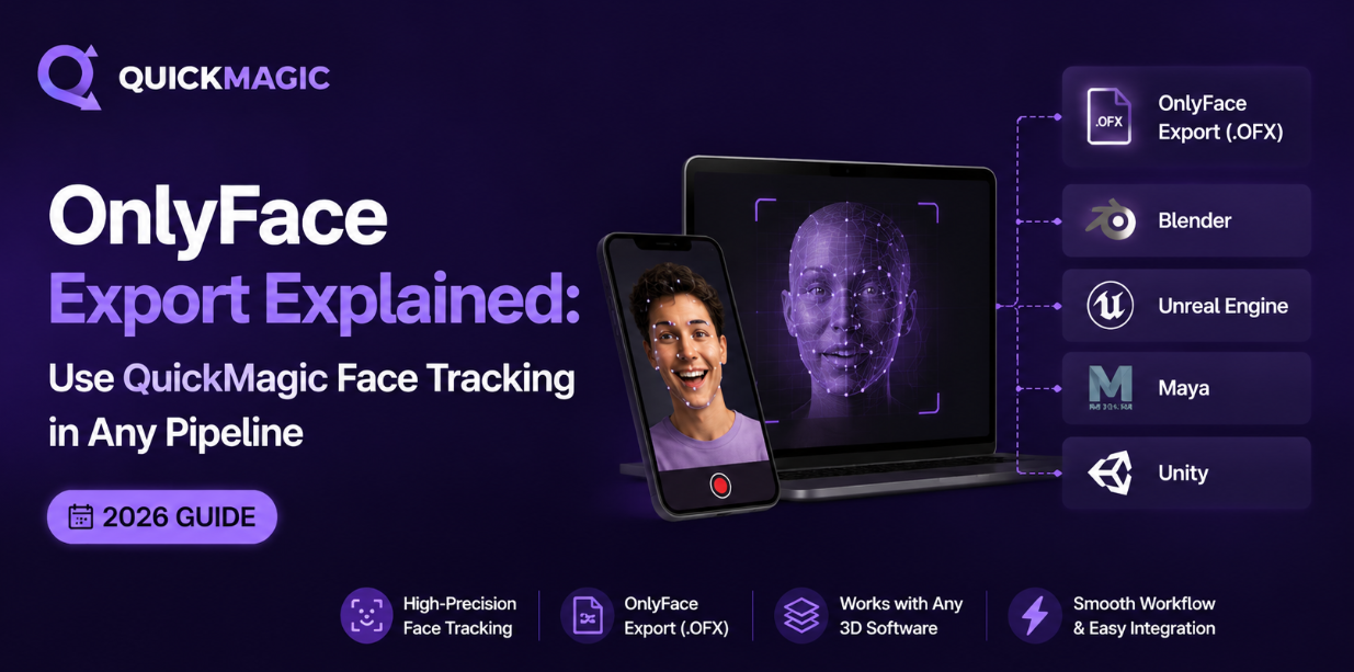 OnlyFace Export Explained: Use QuickMagic Face Tracking in Any Pipeline (2026)