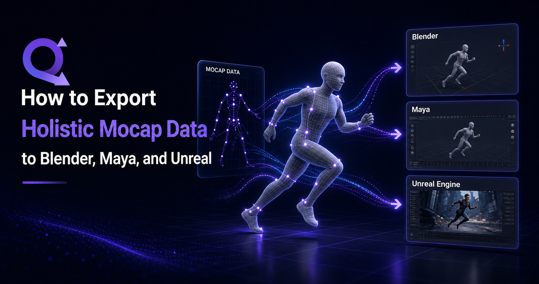 How to Export Holistic Mocap Data to Blender, Maya, and Unreal